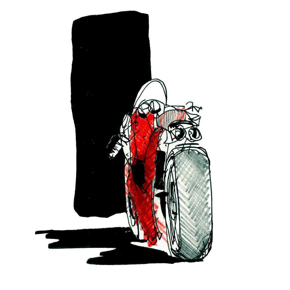 Ducati 748 Superbike Watercolor Print | By Artist Bilbeisi