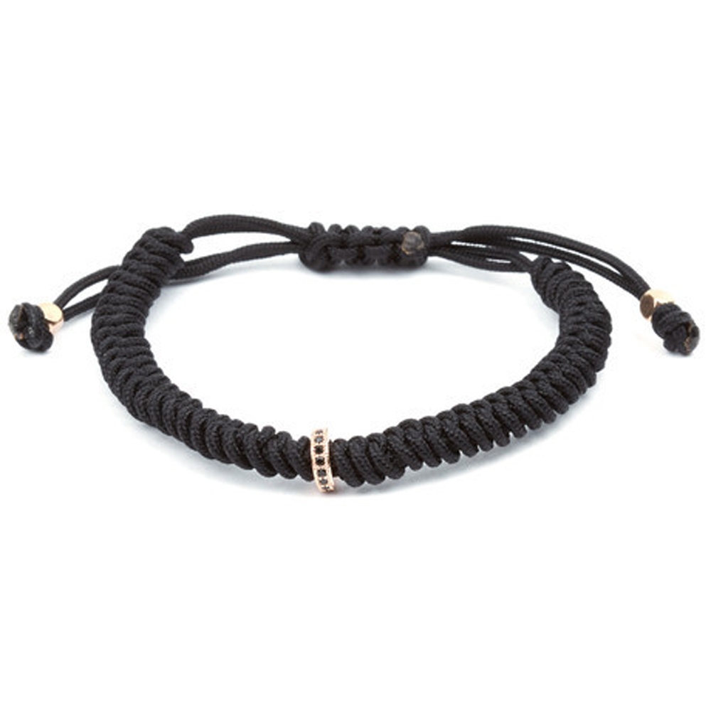 Black and Rose Elegance Cord Bracelet - Buttigo