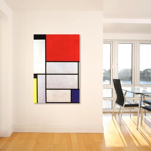 Tableau I, 1921 by Piet Mondrian Canvas Print