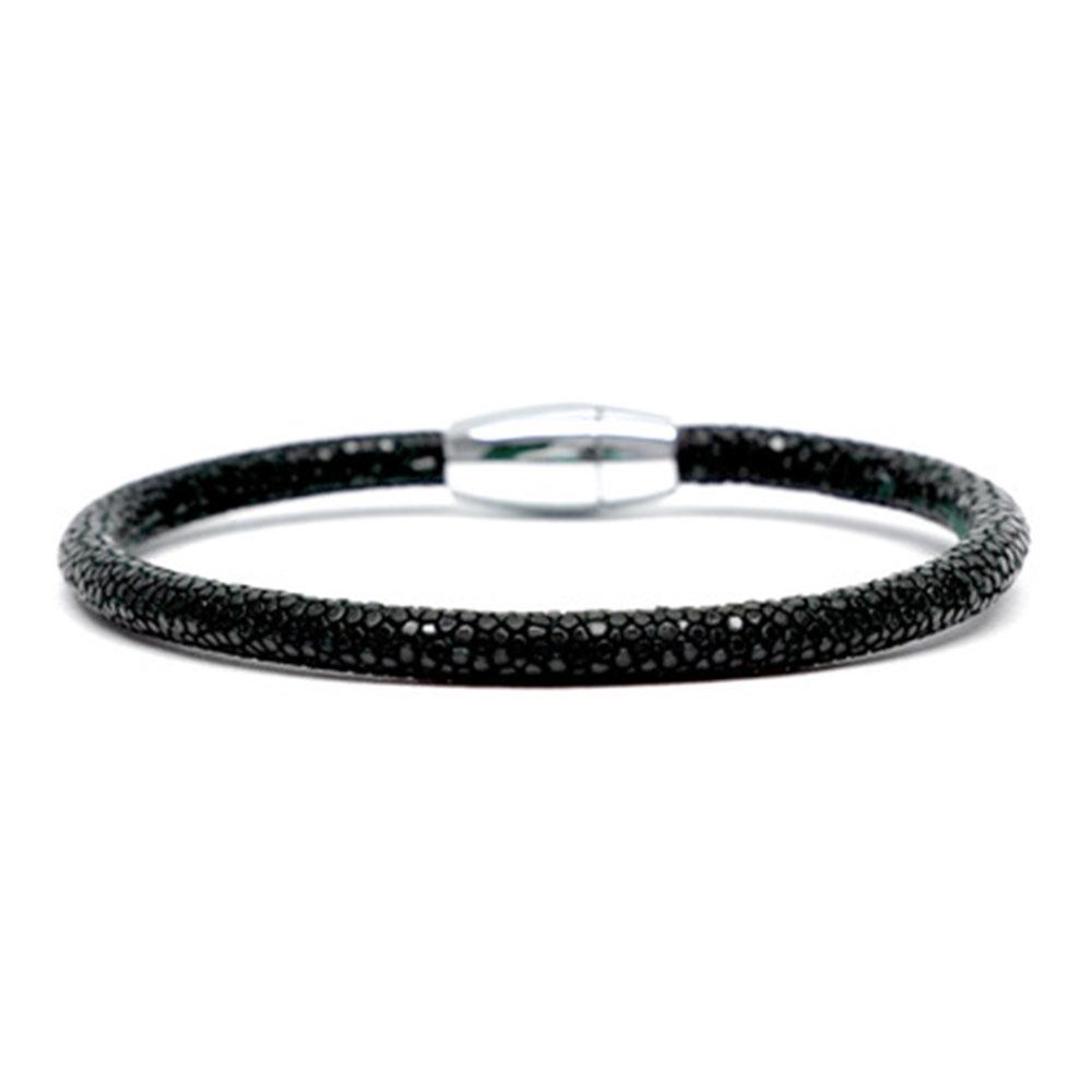 Single Stingray Bracelet | Black | Double Bone