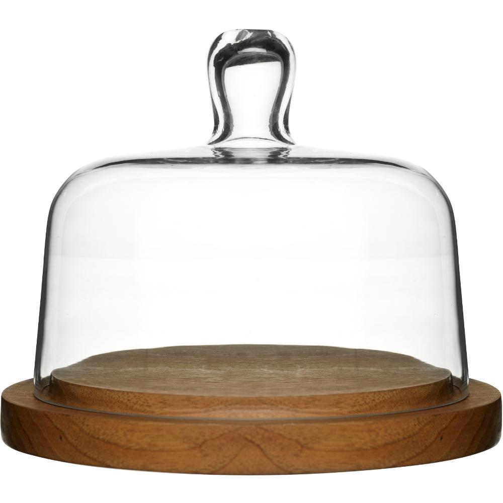 Glass Cheese Dome With Oak Base | Sagaform